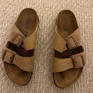 Birkenstock Brown Leather Sandals with Buckles